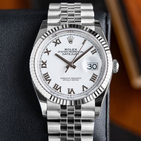 rolex 36mm datejust white|rolex datejust 36mm for sale.